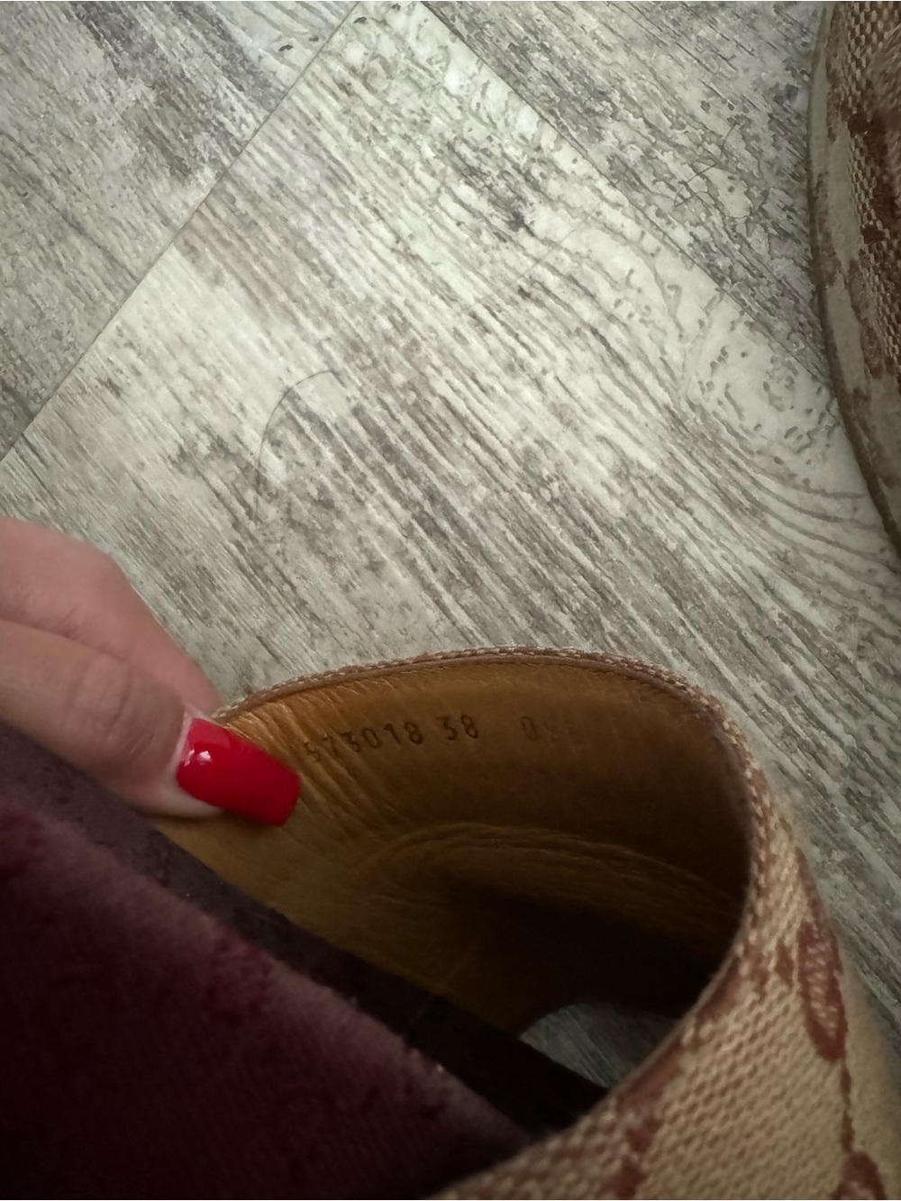 Gucci Brown and Beige GG Canvas Slide Sandals - Picture 3 of 4